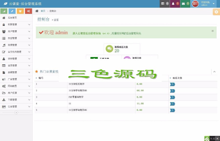 ThinkPHP仿网易云课堂在线教育培训平台网站