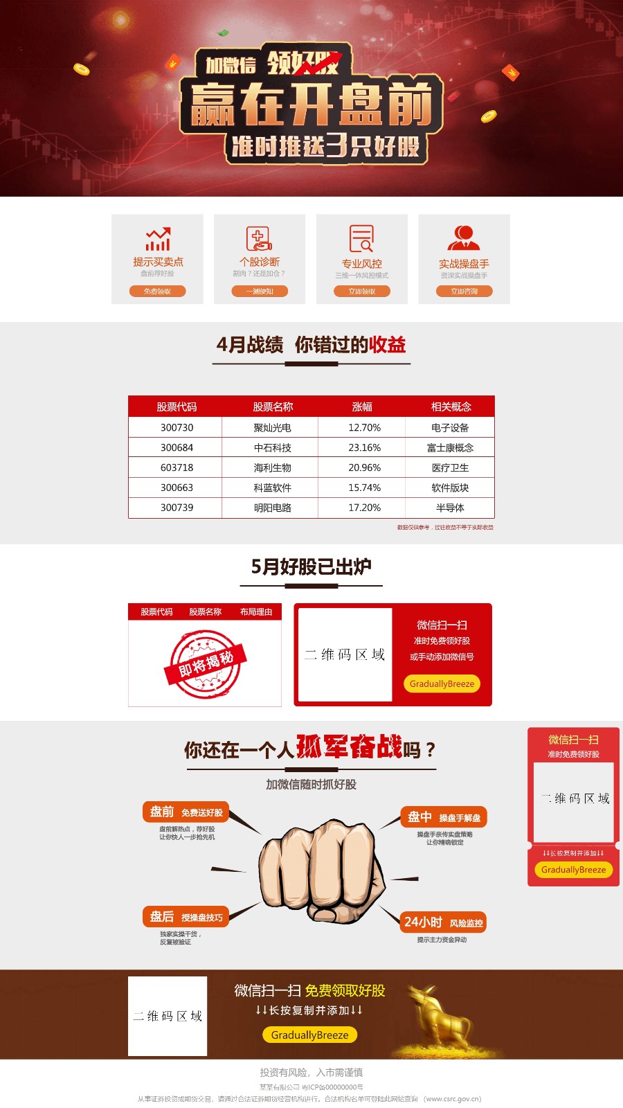 ASP股票客户引流加微信网站源码 免费领好股源码