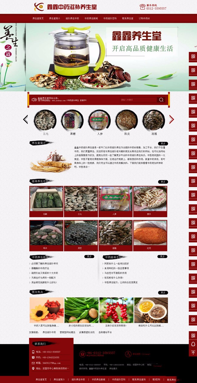 ASP中药养生堂企业网站源码