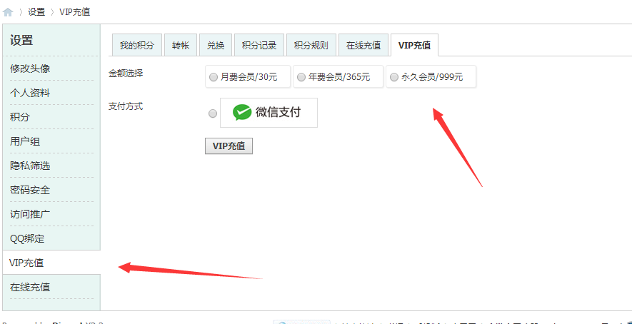 Discuz论坛自助VIP升级插件:接入码支付(微信支付个人免签)
