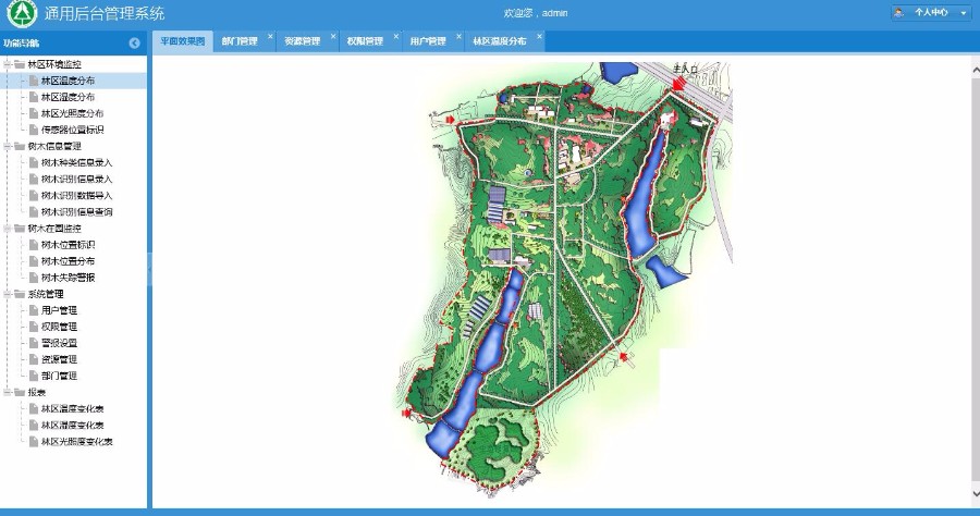 java通用后台管理系统林区监控系统案例源码