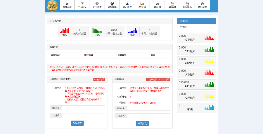 数字金融整站源码+虚拟币交易+自动挖矿网站源码下载+中英韩三语+完美无错运营版