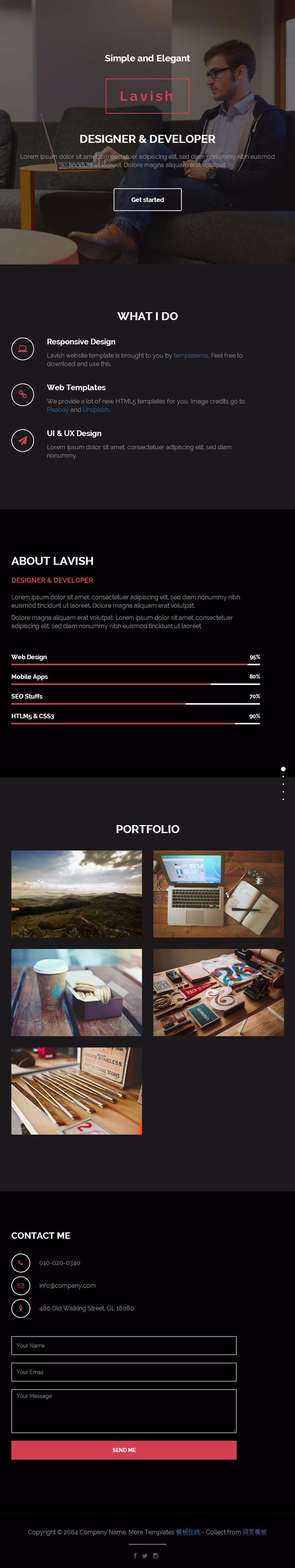 静态网页模板Html5响应式css3手机网站设计源代码制作素材成品