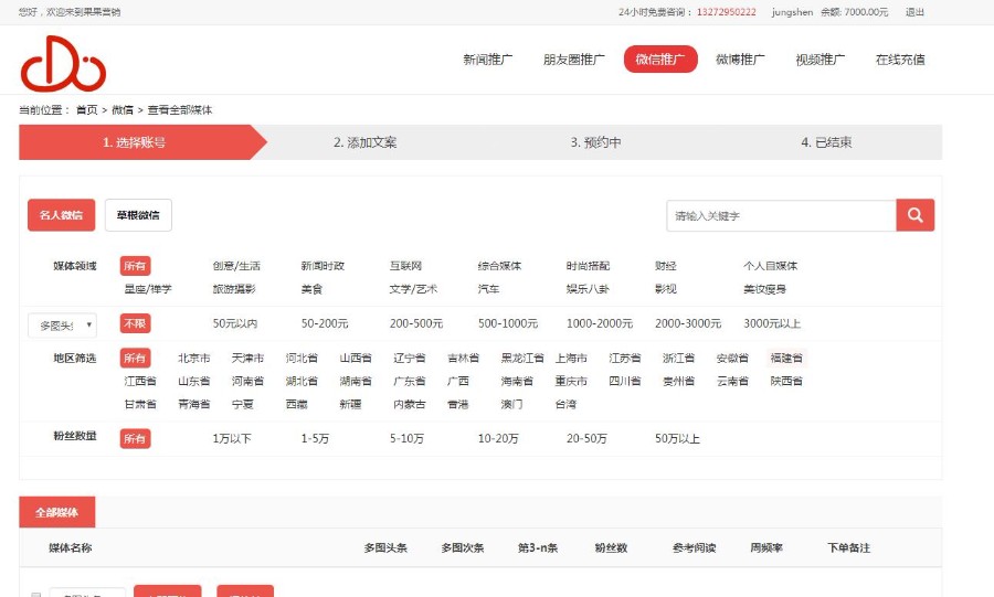 软文发布微信推广微博推广互联网广告投放平台云自媒微博微信、媒体资源交易源码