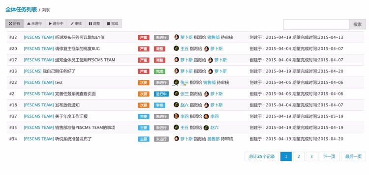 任务管理系统GPLv2协议兼容PC移动端无限制办公OA可二次开发完整