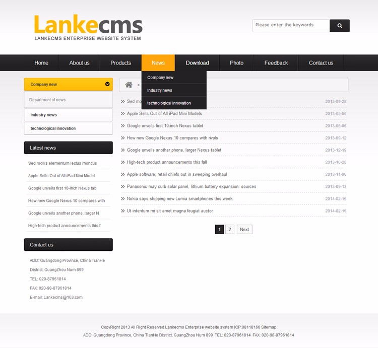 外贸企业英文网站源码 PHP伪静态响应式模板 国外网站源码模板seo 