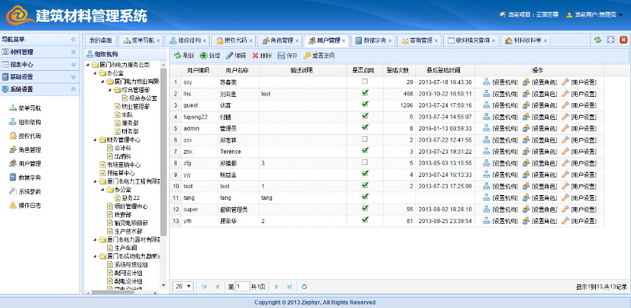 asp.net C# Web mvc4 EasyUI 权限管理系统源码