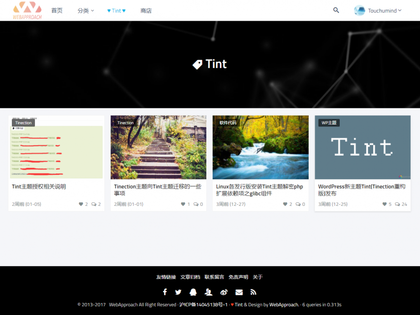 WordPress主题:Tint主题2.5.0-Pro免授权下载Tinection重构版 