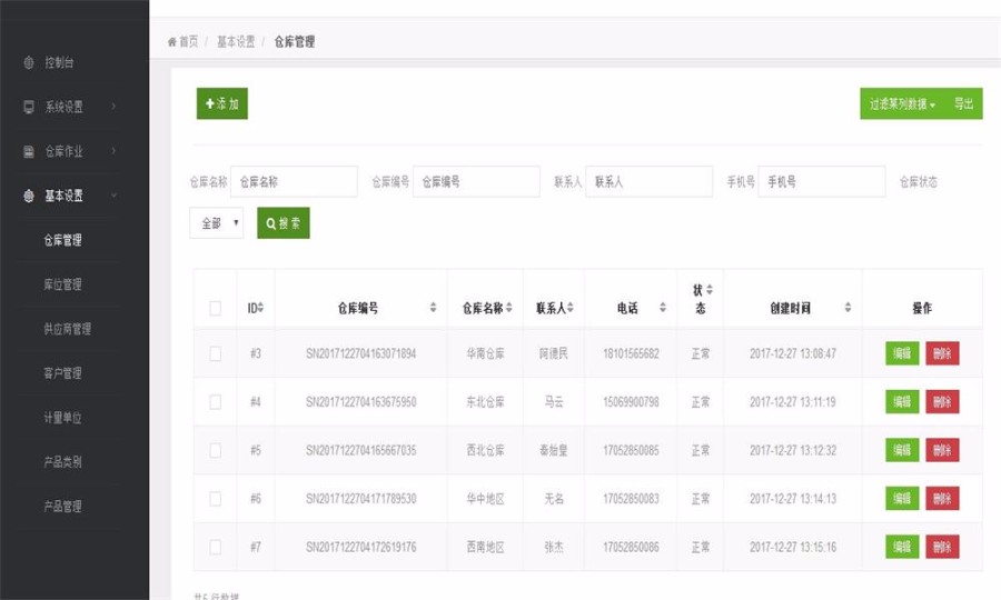仓库进销存管理系统源码 WMS响应式进销存源码