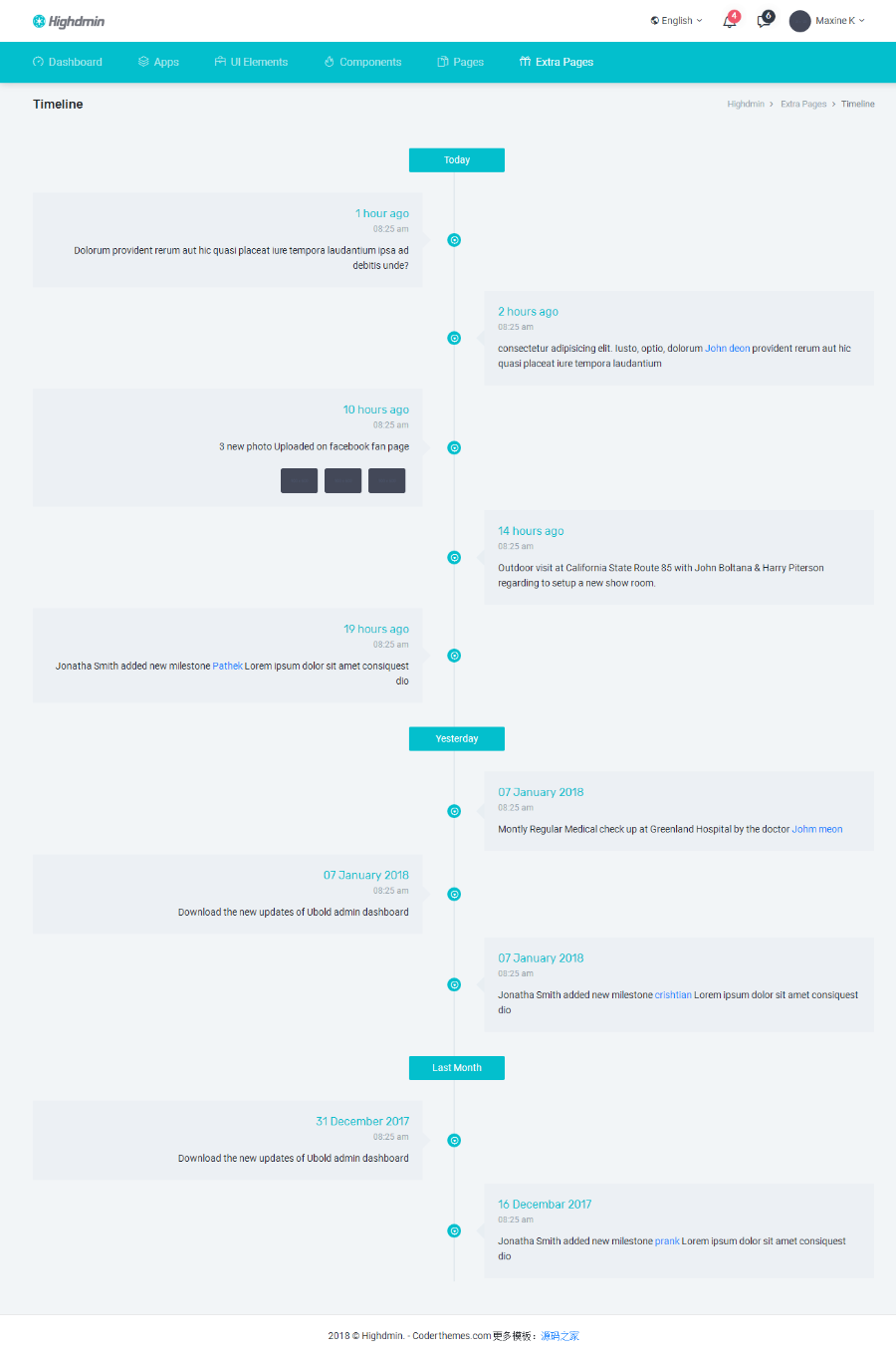 Highadmin响应式后台管理Bootstrap模板 