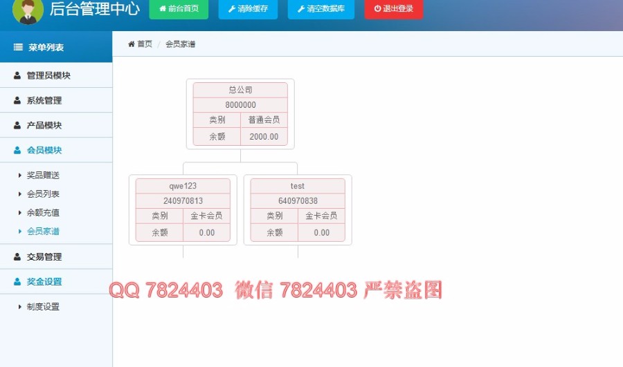 thinkphp 手机自适应 双轨直销源码 二二复制  直推层碰量碰见点团队奖带商城系统