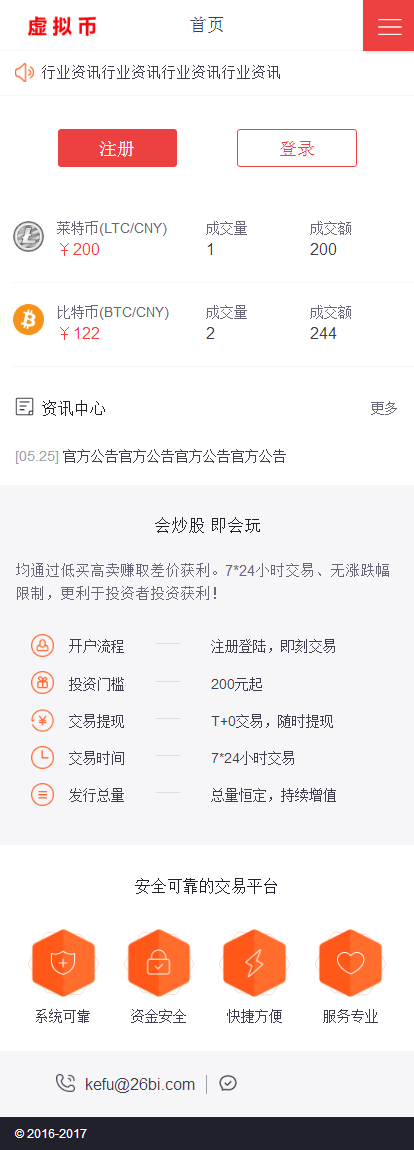 区块链交易虚拟币交易网 ICO 众筹 积分交易认购 PC+WAP