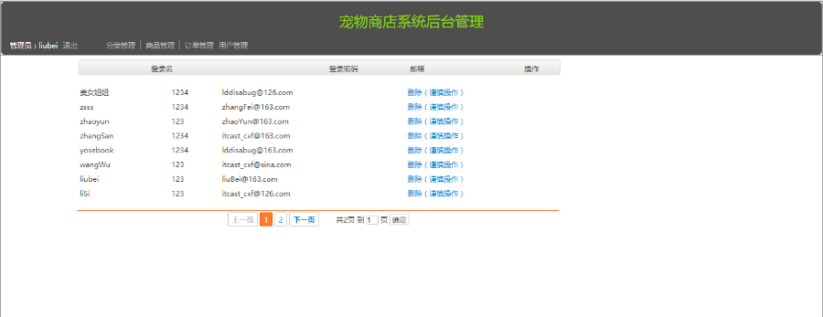 网上商城SSM简洁版本