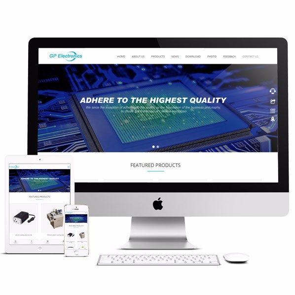thinkphp英文电子产品网站源码 外贸响应式模板 手机自适应 PHP伪静态seo 