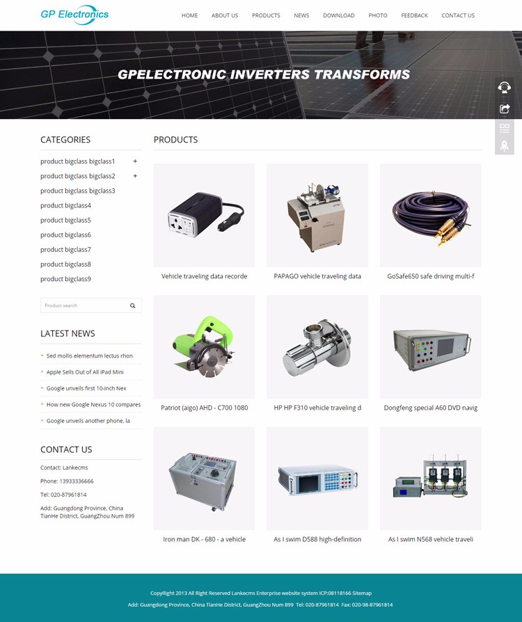 thinkphp英文电子产品网站源码 外贸响应式模板 手机自适应 PHP伪静态seo 
