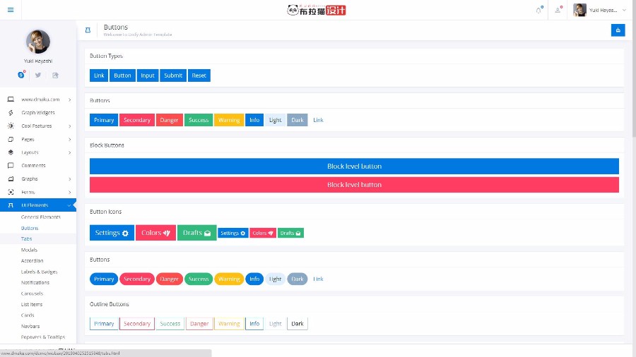 bootstrap4 Unify 高端响应式 网站后台管理界面html 模板源码