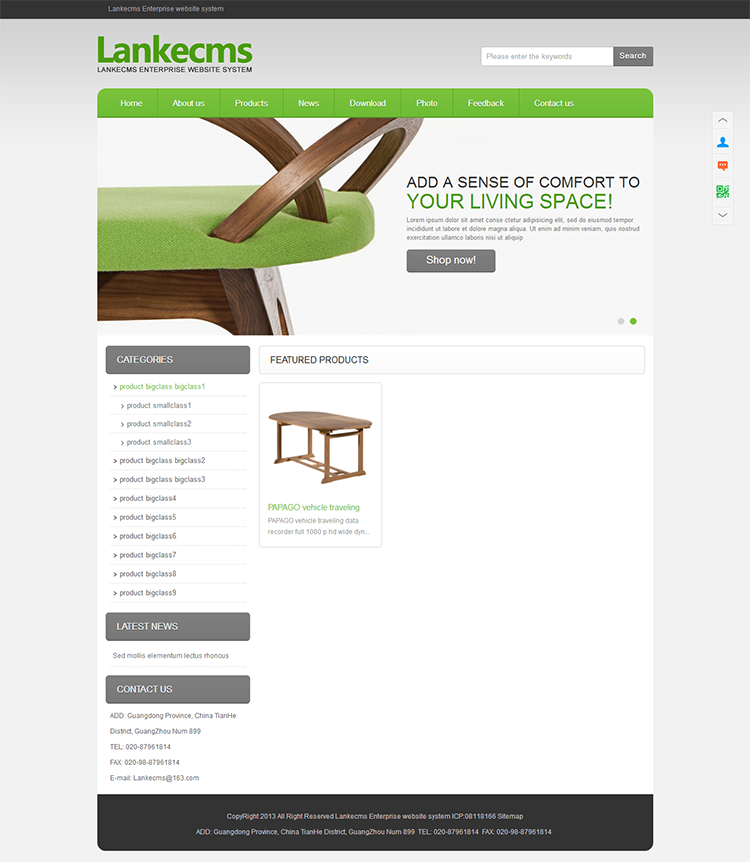 英文外贸 企业网站PHP源码模板带后台支持伪静态html利于SEO优化 