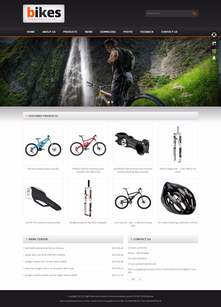 运动户外英文外贸网站源码 响应式外贸模板PHP伪静态自适应带后台