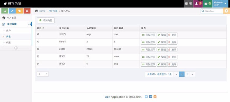 vue2.0项目源码后台管理系统springmvc mybitis用户权限管理ace 