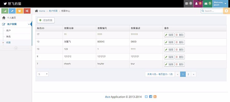 vue2.0项目源码后台管理系统springmvc mybitis用户权限管理ace 