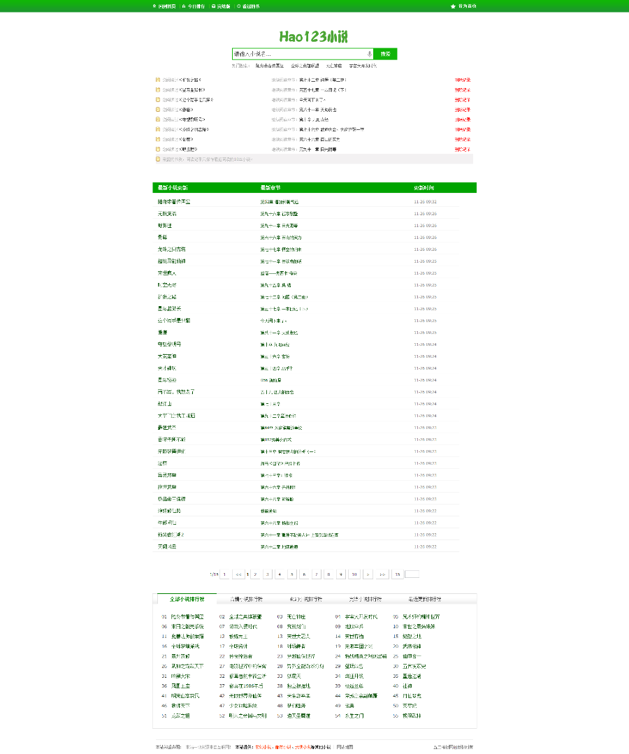 【整套】杰奇小说模板电脑版+wap手机版+采集器+送采集规则（5个） 