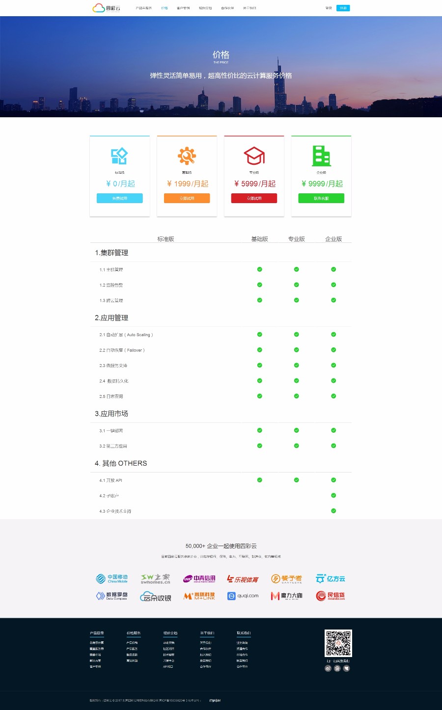 高端大气云计算企业模板