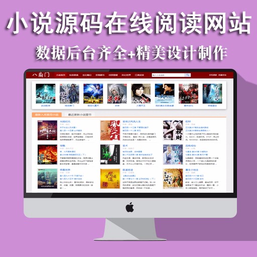 简洁大气小说文章连载网站源码模板建站织梦dedecms带后台和数据