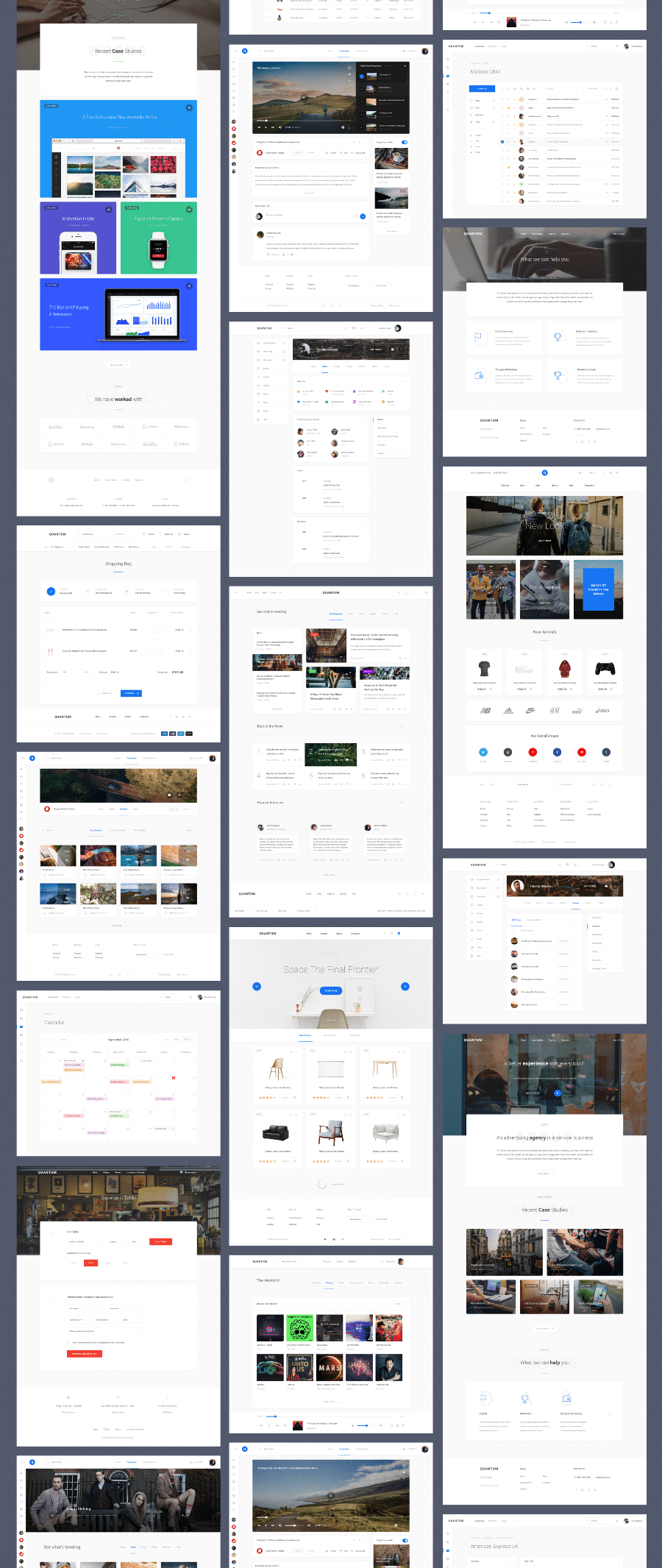200+用户界面webUI后台管理界面模板PSD+Sketch 格式 