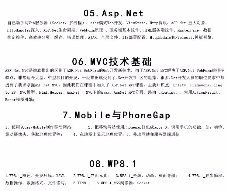 ASP.Net视频教程自学C#基础入门/网站实战/项目实例开发/mvc编程