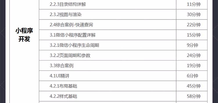 微信小程序视频教程微信小程序教程源码开发制作基础精通实战应用