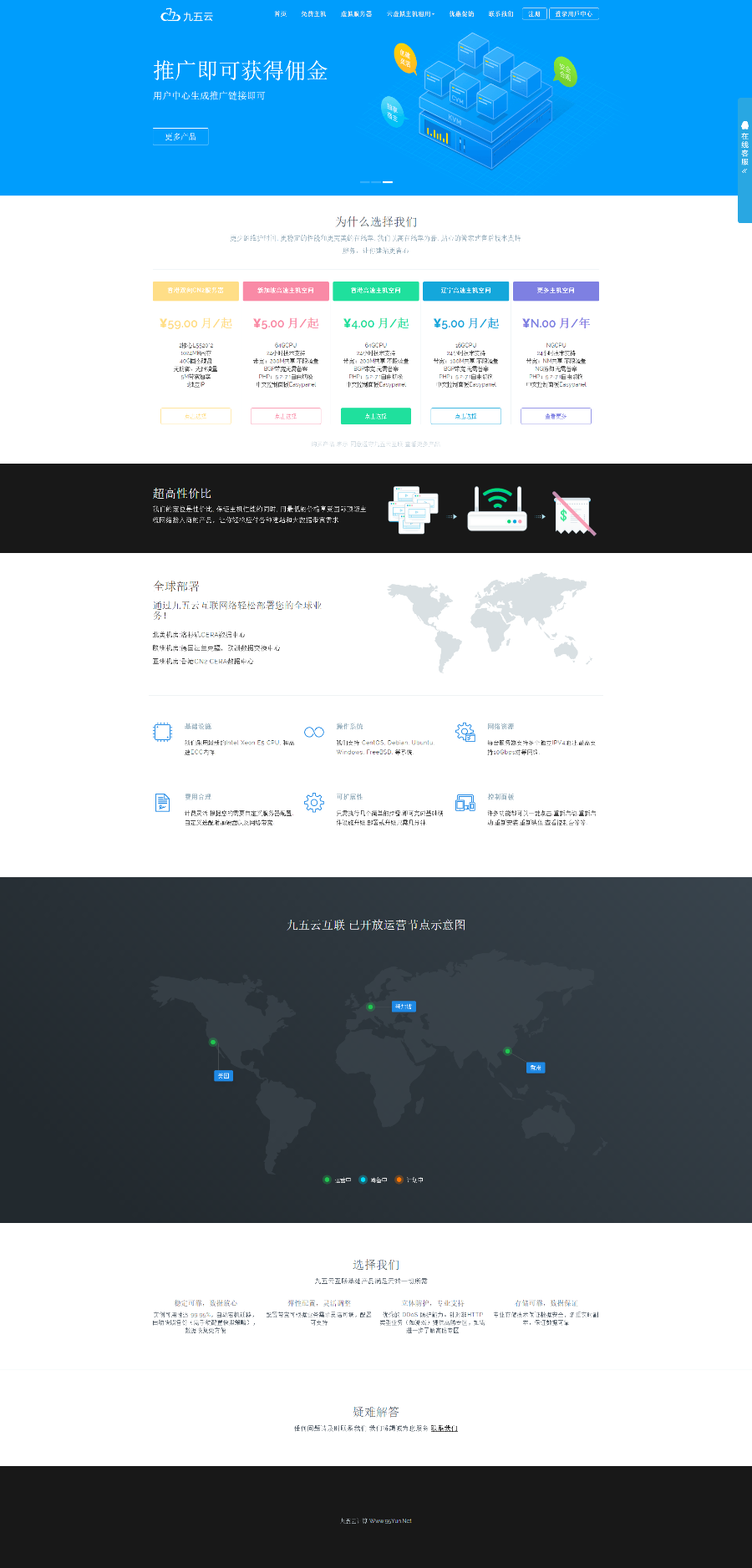 swapidc深色响应式模板 wap响应式 资源下载 推广分成 swapidc模板 
