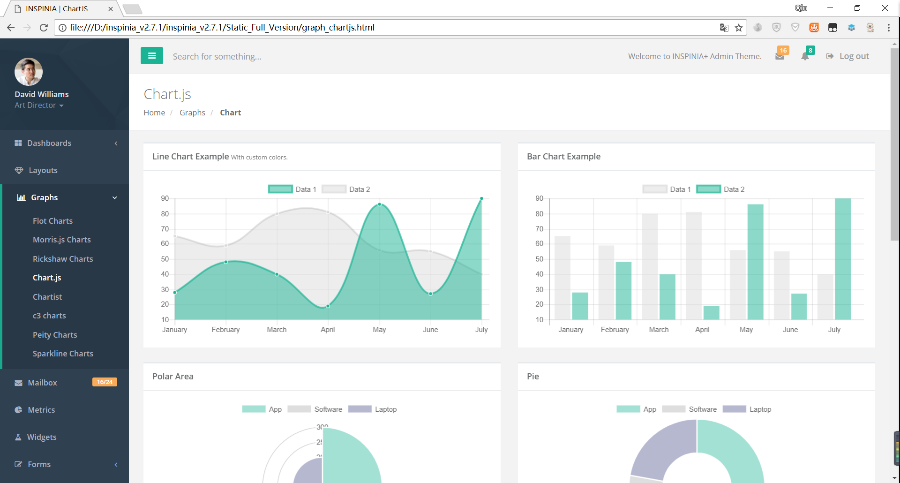 inspinia admin  inspinia admin 2.9.2 bootstrap后台管理模板 