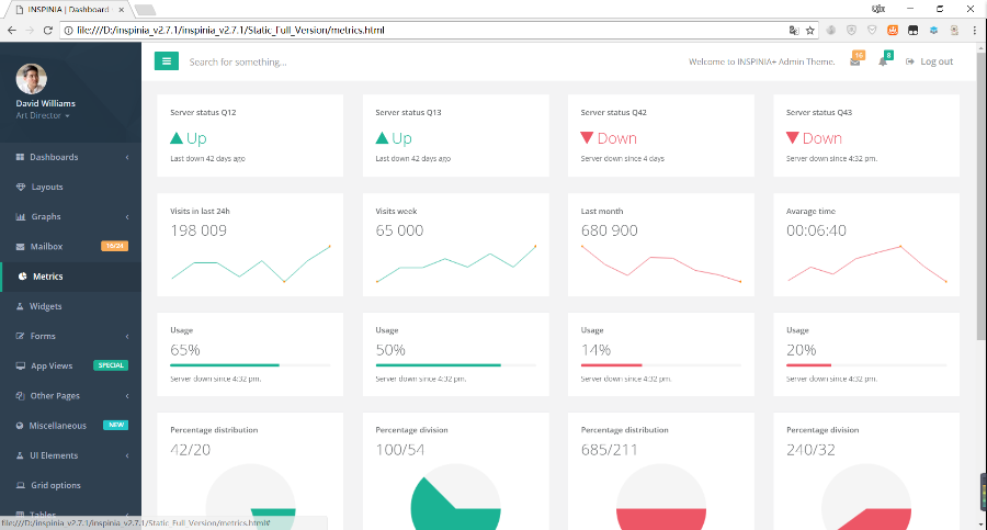 inspinia admin  inspinia admin 2.9.2 bootstrap后台管理模板 