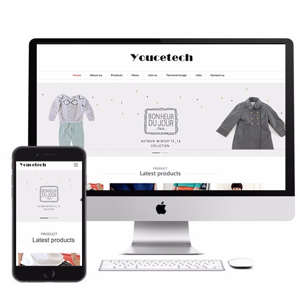 响应式 服装服饰鞋帽饰品类英文外贸网站源码带自适应手机版