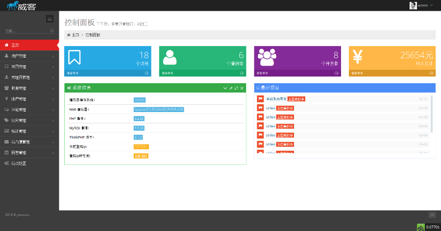 thinkPHP3.1核在线服务交易威-客类平台源码 php威-客服务平台源码 