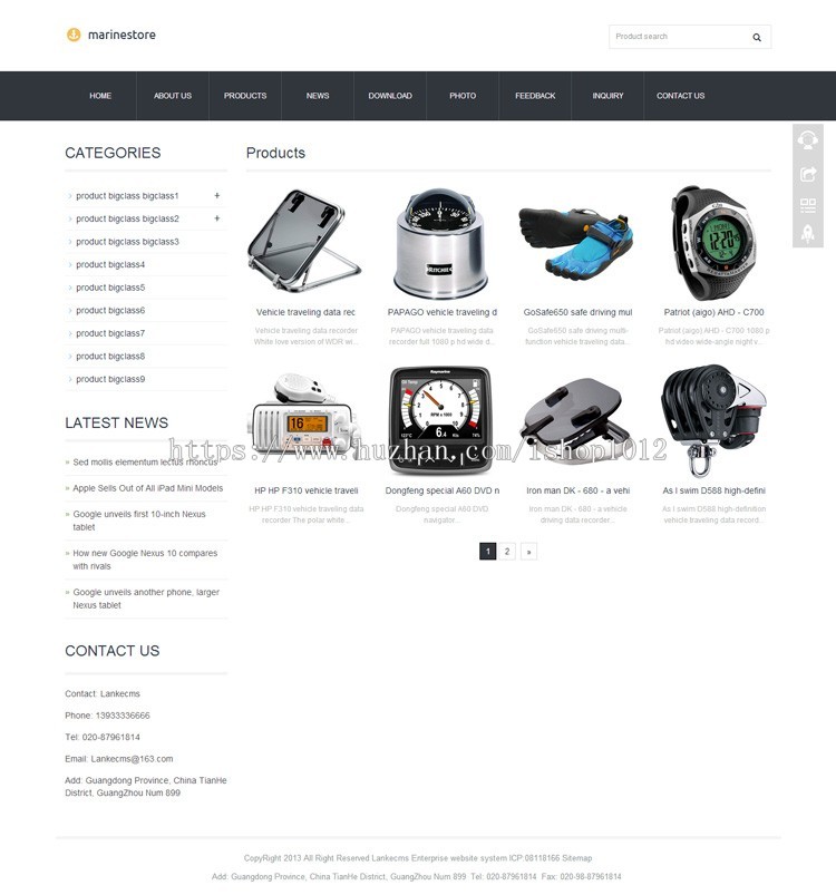 宽屏响应式模板 英文外贸网站源码aspcms伪静态h5手机自适 带后台