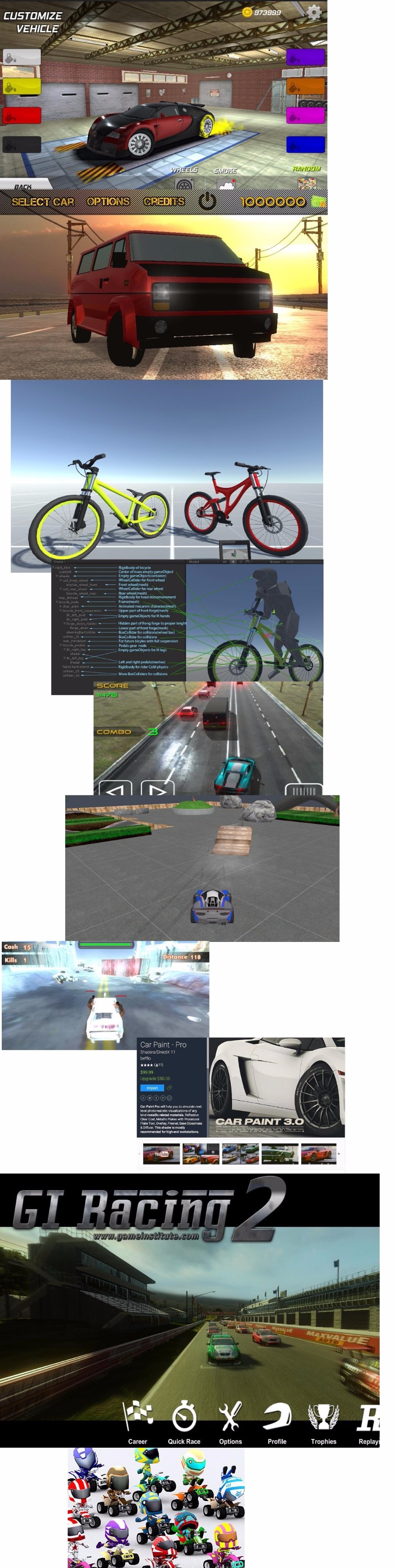 unity 3d 塞 车类游戏合集