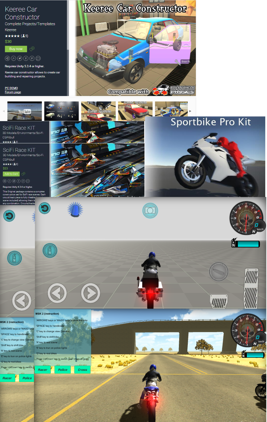 unity 3d 塞 车类游戏合集