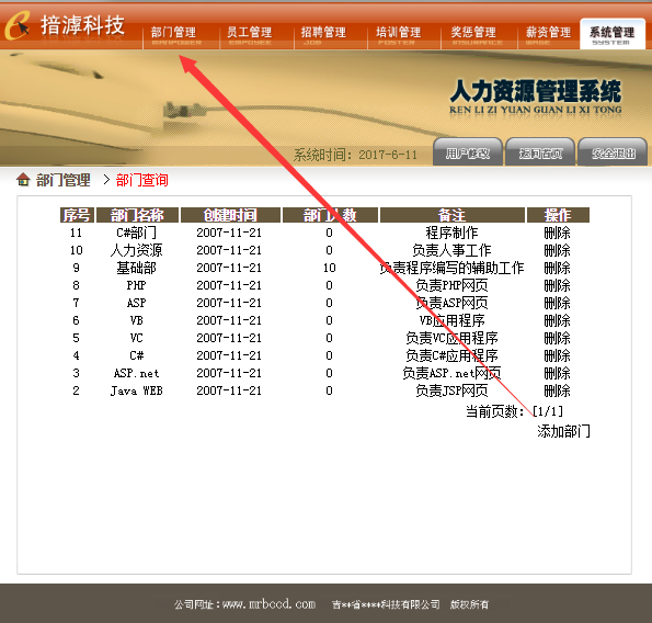 javaWEB人力资源管理系统源码 