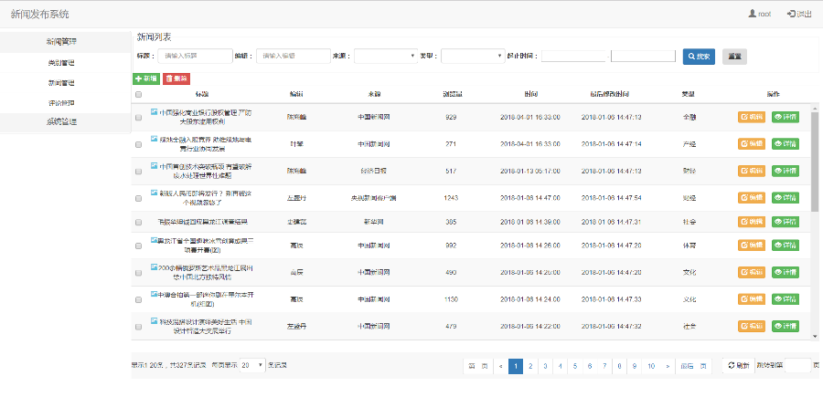 javaweb_新闻发布系统 