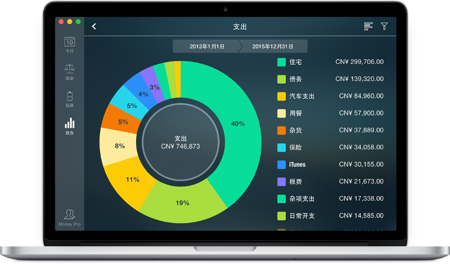 Money Pro v1.8.6 Mac OSX 用的理财记账软件 可多端同步
