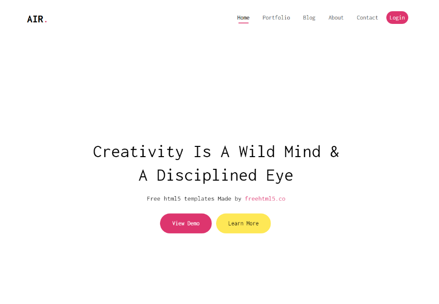 扁平化简洁Air轻量级HTML5响应式模板