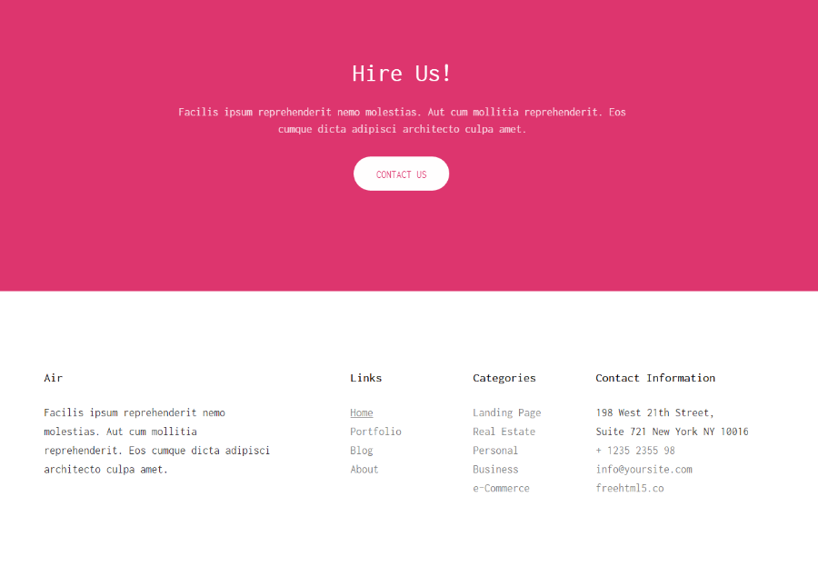 扁平化简洁Air轻量级HTML5响应式模板