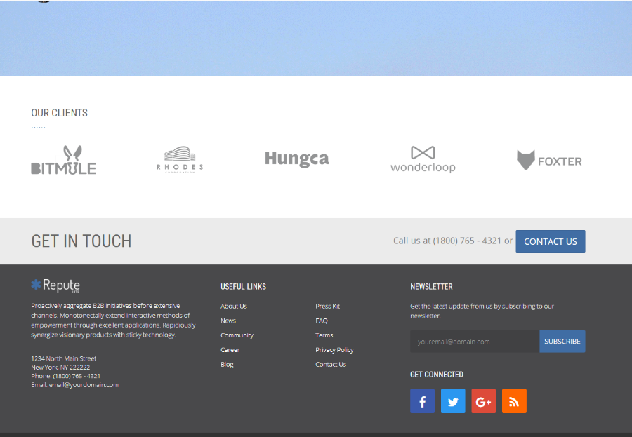 蓝色商务软件开发公司企业集团官网模板