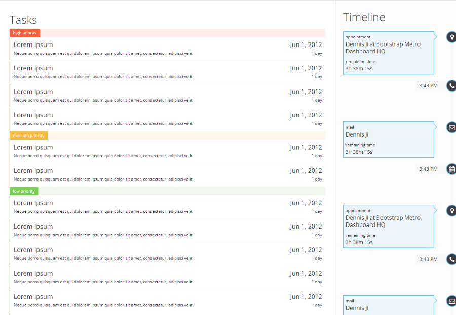 基于Bootstrap的Metro磁贴风格后台管理UI框架模板 