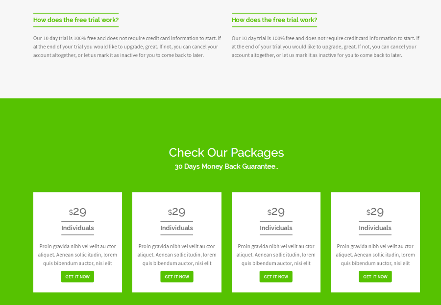 简约绿色响应式引导页模板