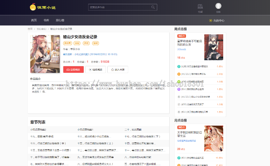 java小说网站，后台，VIP会员，支付功能，Java源码