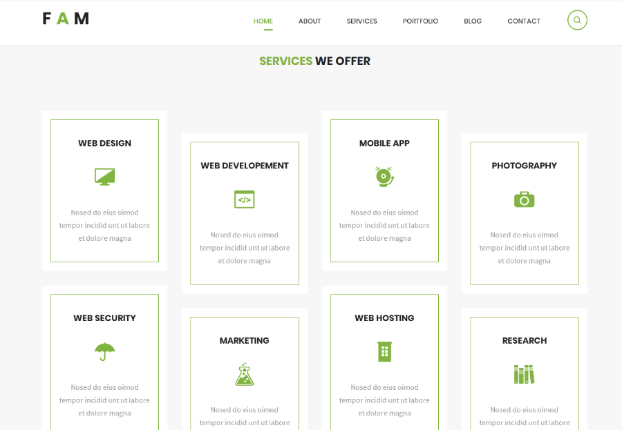 绿色创意的设计公司网站模板