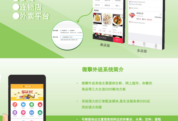 微信外卖源码2.2扫码点餐饮外送生鲜超市系统网站源码