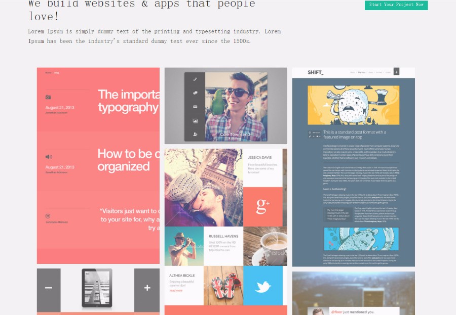 响应式UI设计师个人作品主页模板